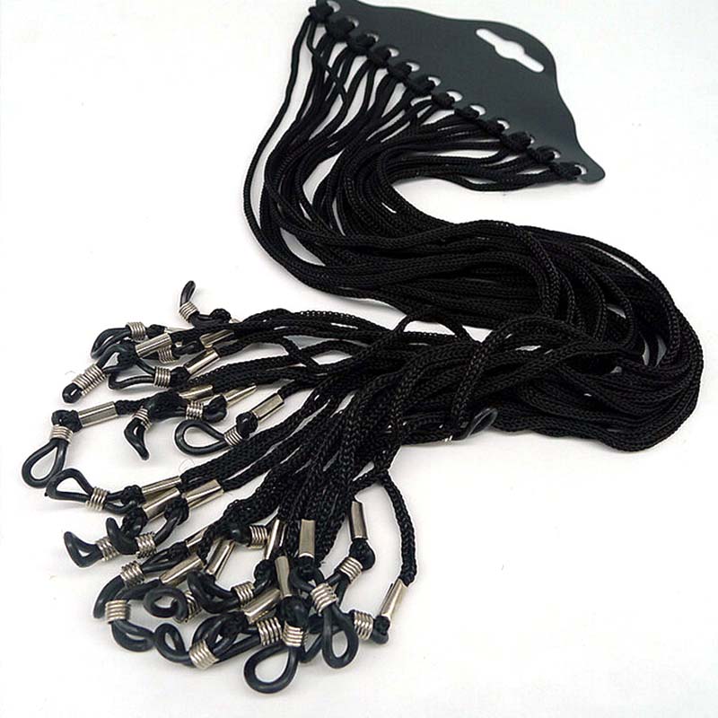 Sunglass Retainer Cord - 12 buah/set Tali Nilon Hitam Penahan