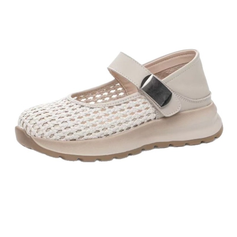 Espadrille Slip On - Sepatu Espadrille Wanita Kulit Asli Anyaman