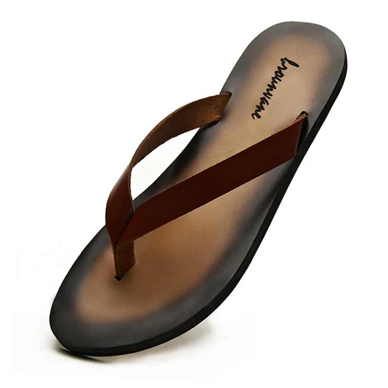 Flip Flop Leather Men - Sandal Pria Kulit Asli Klasik 2026