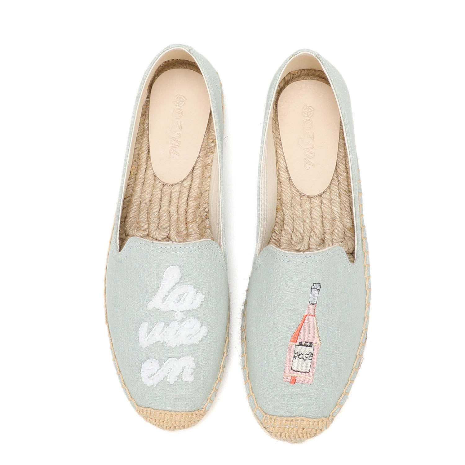 Espadrille Slip On - Espadrilles sepatu kantor wanita, sneaker rami