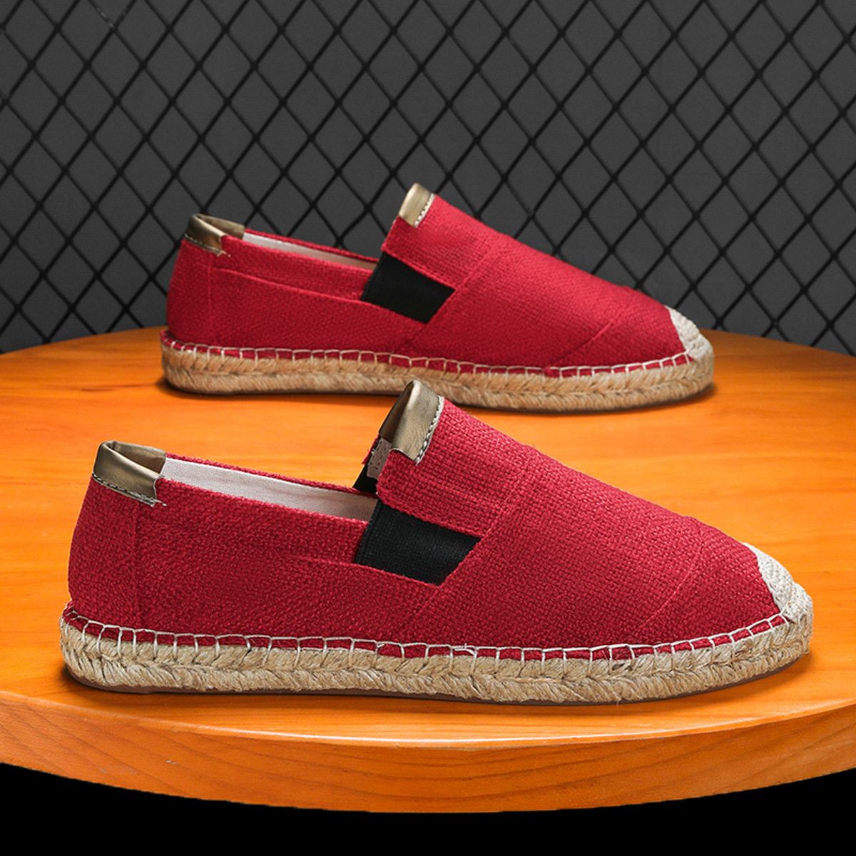 Espadrille Slip On - Sepatu Kasual Linen Pria Baru 2025