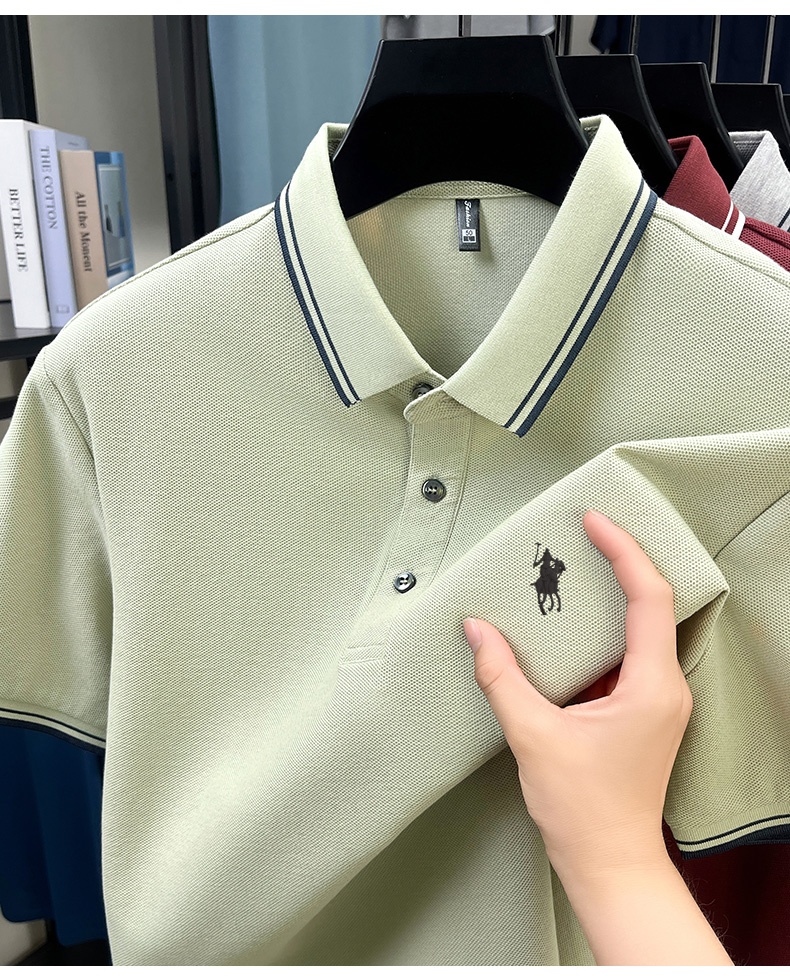 Kemeja Polo Kerah Bergaris Mus - Polo Shirt Pique ulasan dan harga