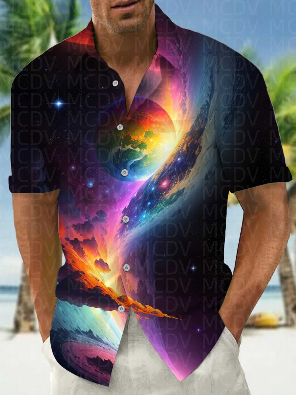 Kemeja Hawaii Pria Motif Matah - Shirt Camp Collar ulasan dan harga