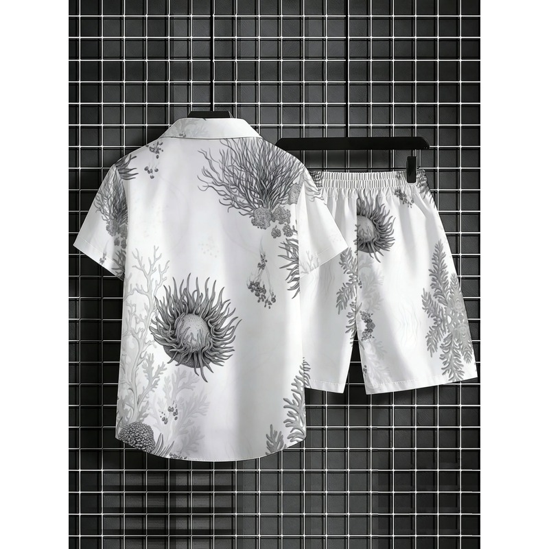 Setelan Kemeja & Celana Pendek - Resort Shirt Floral ulasan dan harga