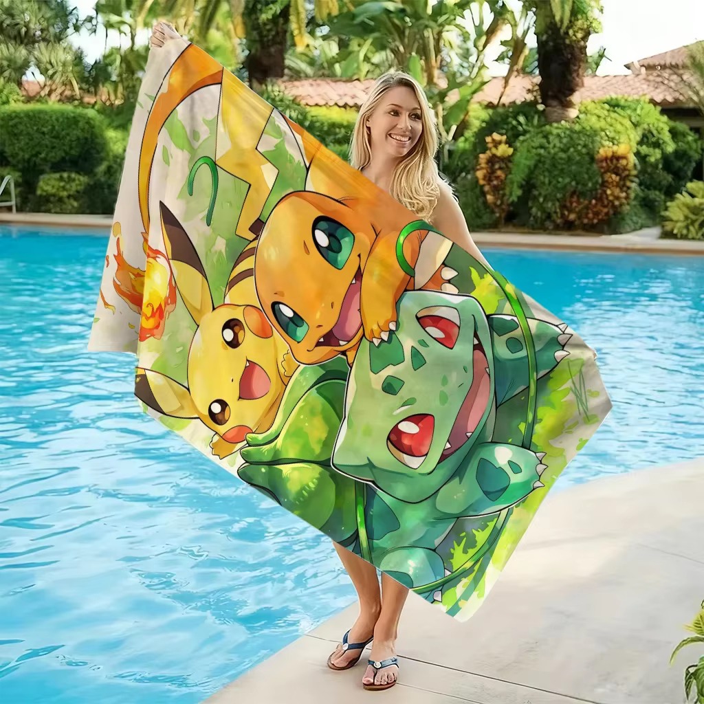 Handuk Pantai Anime P-Pokemon  - Beach Towel Large ulasan dan harga