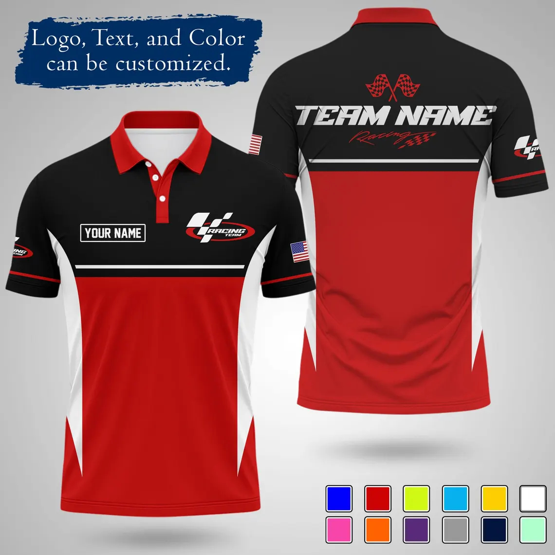 Kaos Polo Balap Kustom Baru 20 - Polo Shirt Pique ulasan dan harga