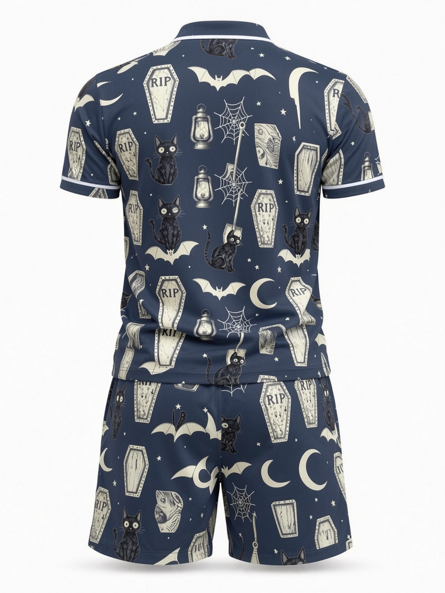 Setelan Kaos Polo Lengan Pende - Resort Shirt Floral ulasan dan harga