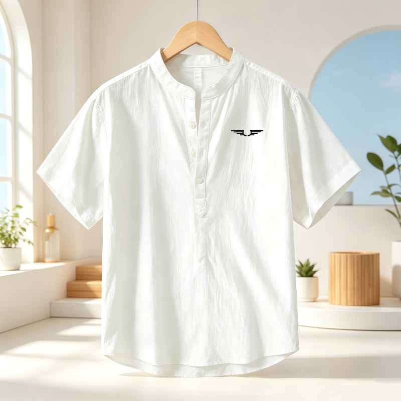 Kemeja pria berbahan katun dan - Linen Shirt Breathable ulasan dan harga