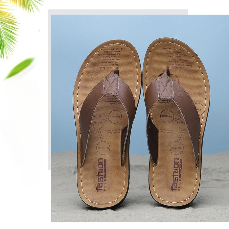 Sepatu Kulit Pria 2026, Sandal - Flip Flop Leather Men ulasan dan harga