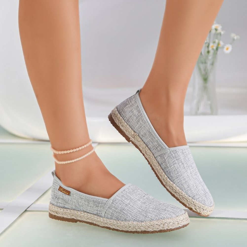 Sepatu Kanvas Datar Nyaman Mus - Espadrille Slip On ulasan dan harga