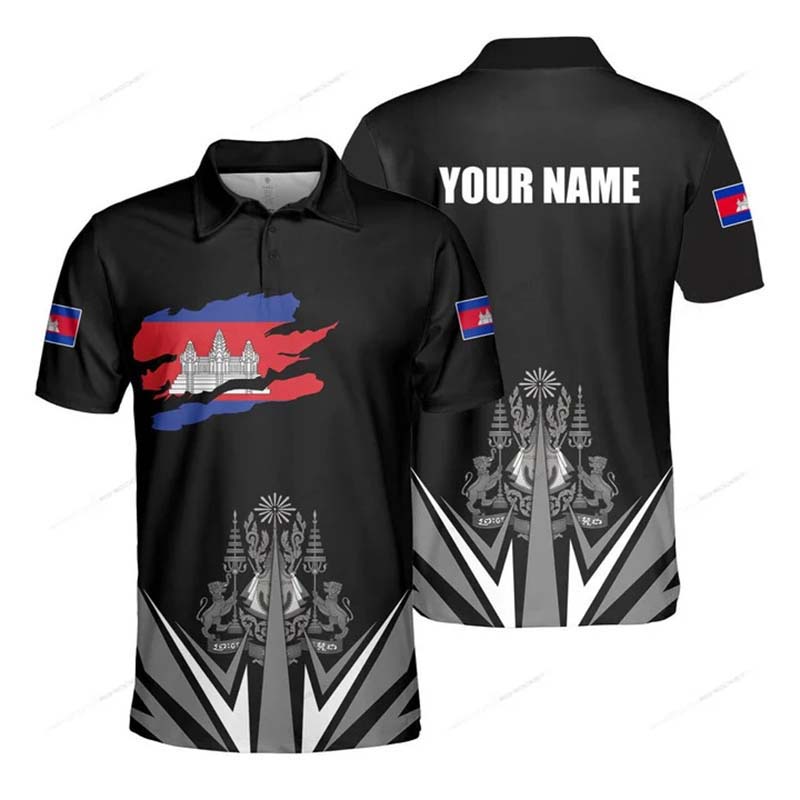 Kaos Polo Grafis Bendera Kambo - Shirt Camp Collar ulasan dan harga