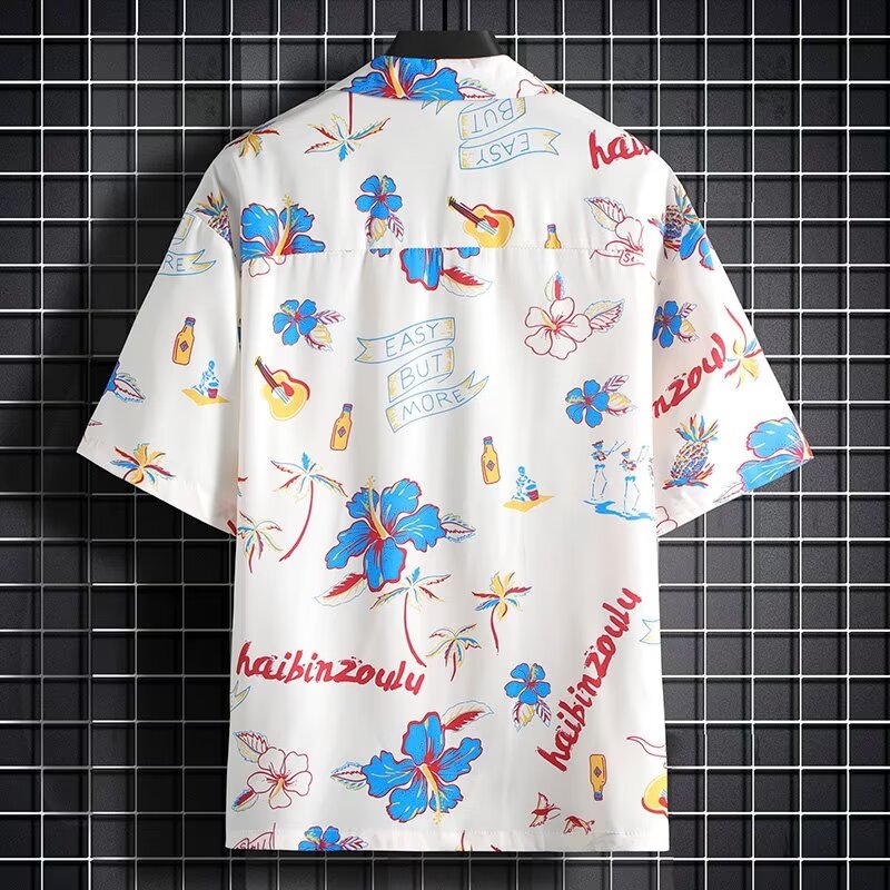 Kaus lengan pendek kasual cela - Resort Shirt Floral ulasan dan harga