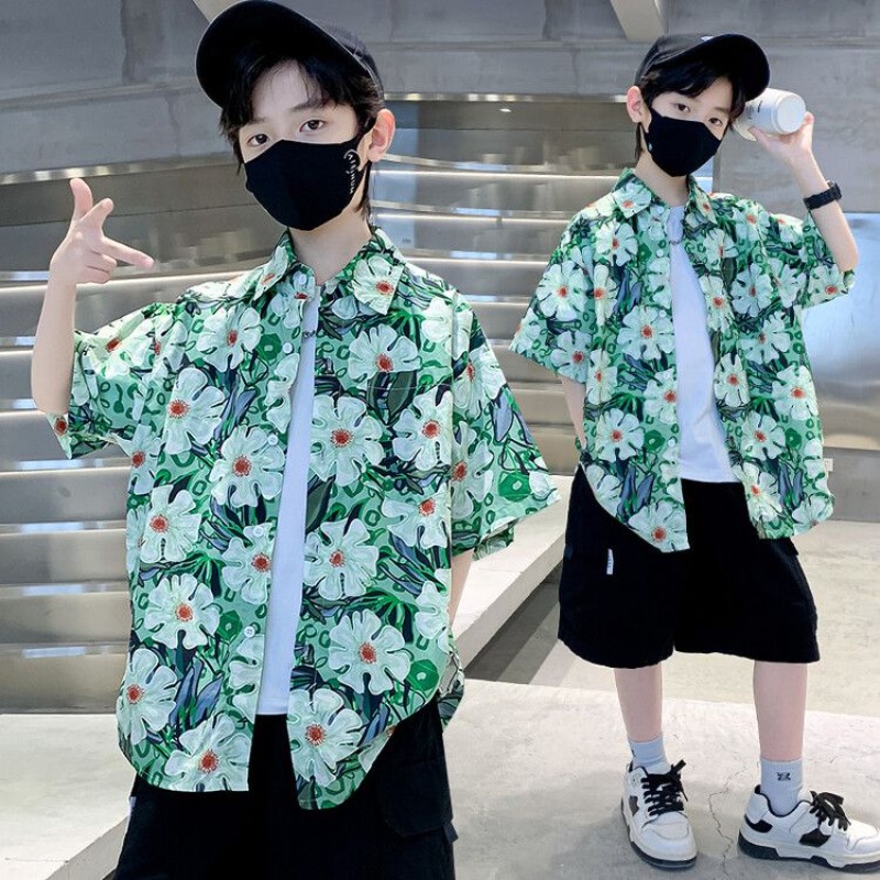 Setelan Kemeja Bunga Anak Laki - Resort Shirt Floral ulasan dan harga