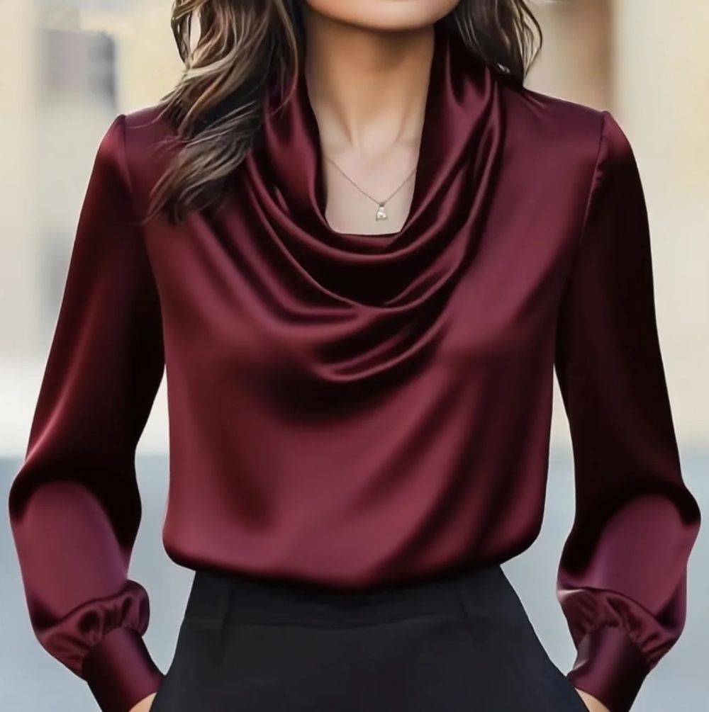 Kemeja wanita lengan panjang k - Shirt Camp Collar ulasan dan harga