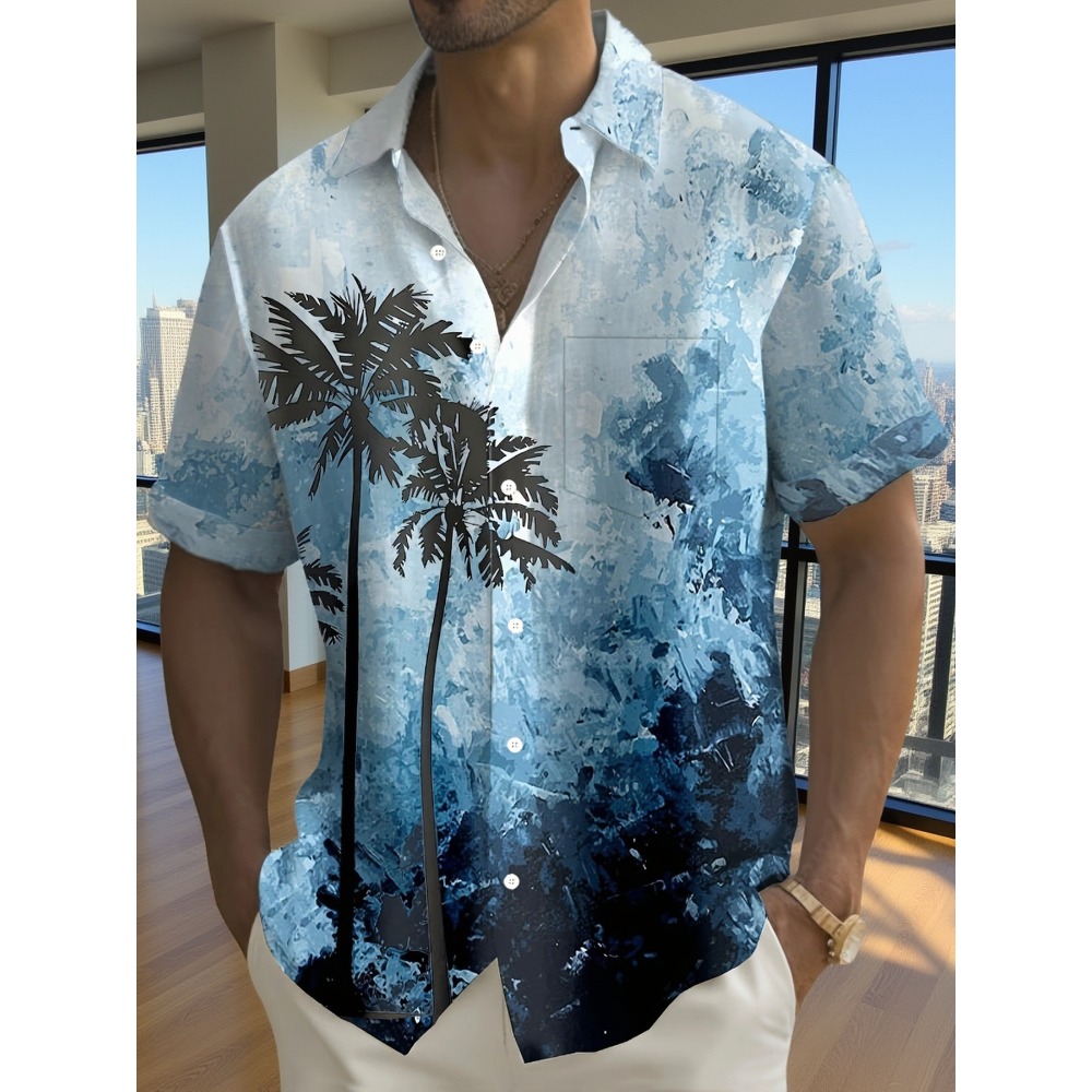 Kemeja Lapel Bertekstur Minima - Resort Shirt Floral ulasan dan harga