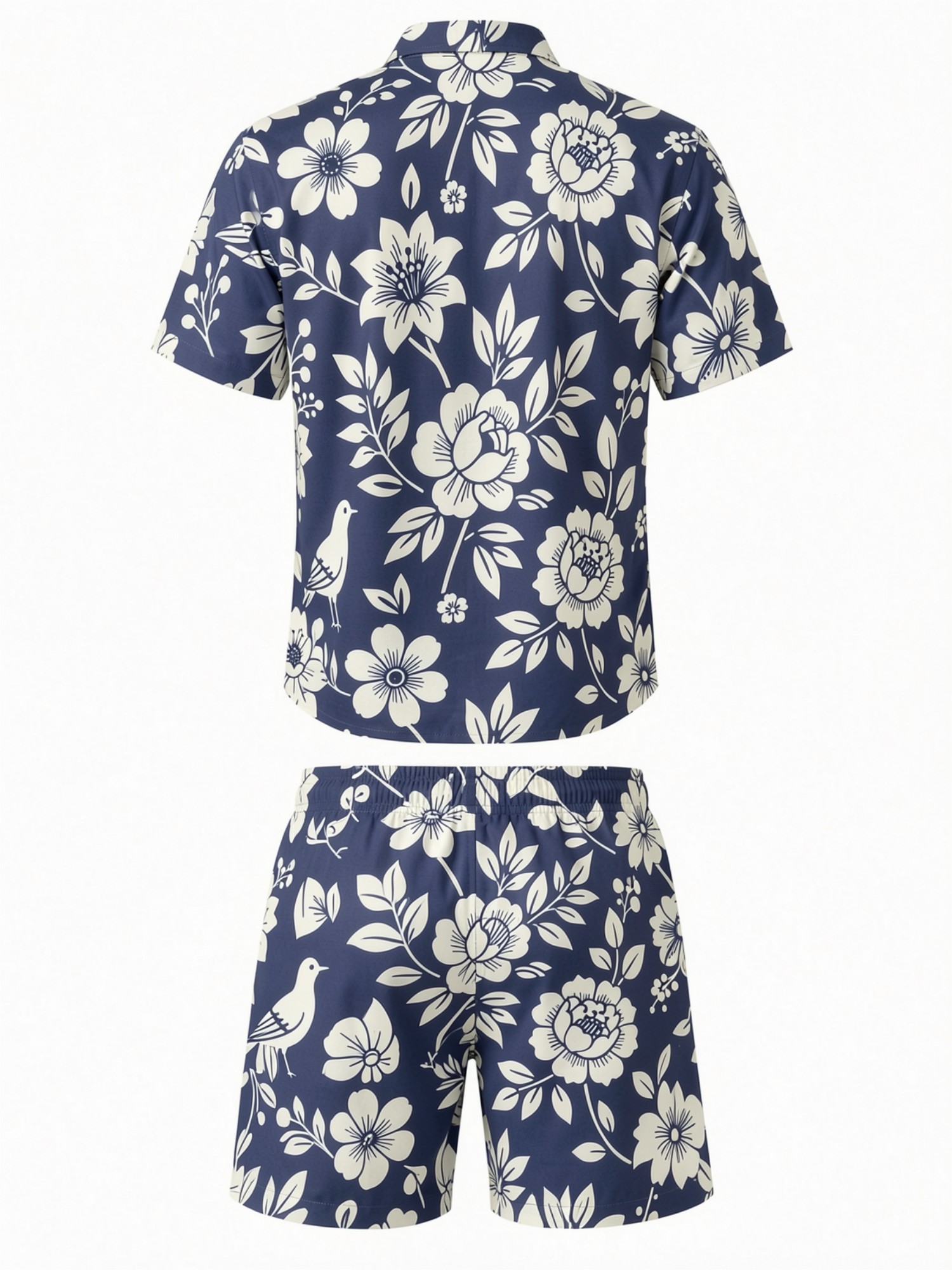 Setelan Kemeja Lengan Pendek M - Resort Shirt Floral ulasan dan harga