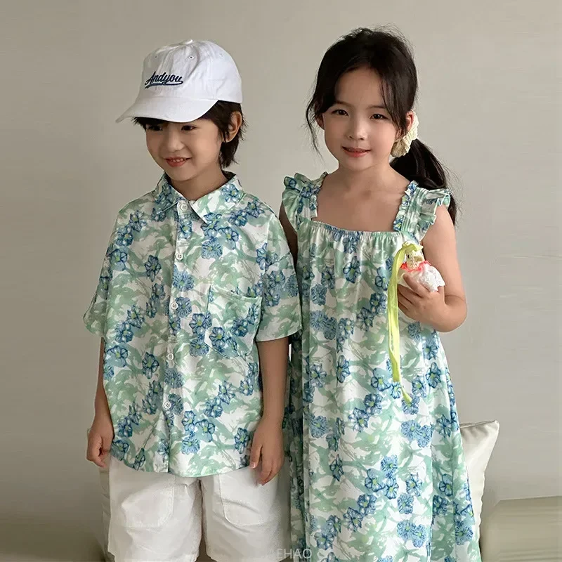 Kemeja Anak Laki-laki Gaya Kor - Resort Shirt Floral ulasan dan harga