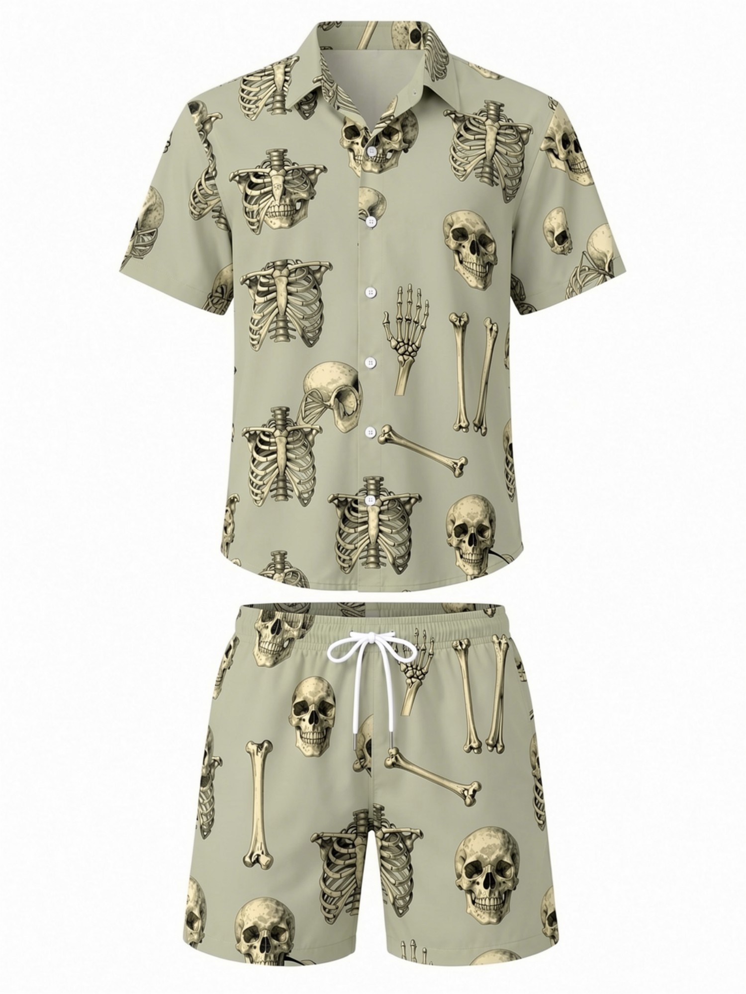 Setelan Kemeja Lengan Pendek M - Resort Shirt Floral ulasan dan harga