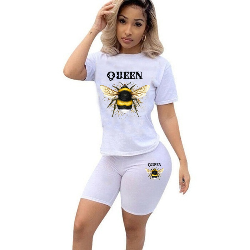 Setelan Dua Potong Wanita Atas - Tee Graphic Print ulasan dan harga