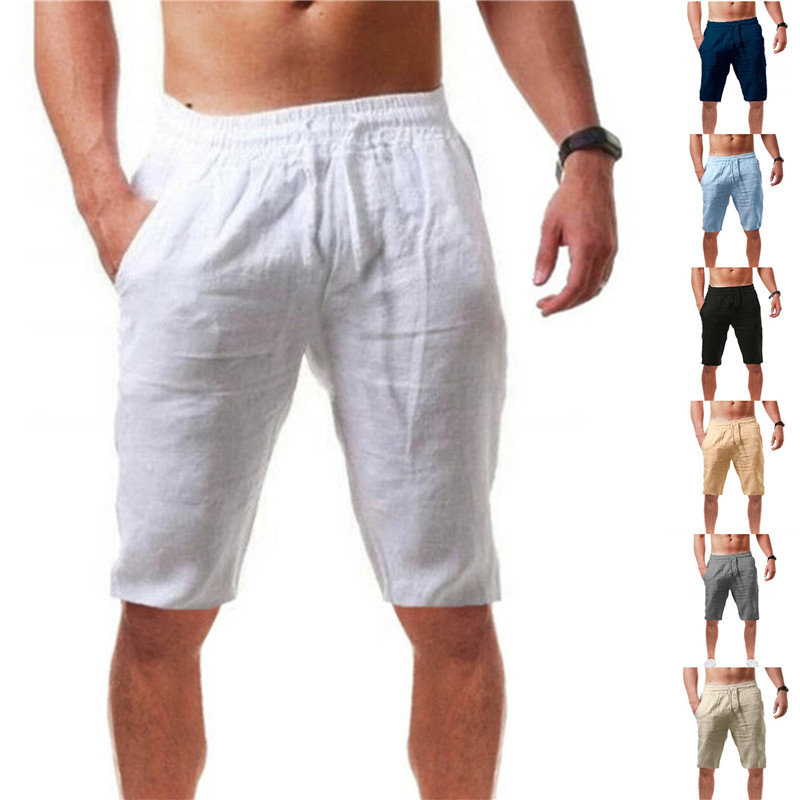 Celana Pendek Katun Pria Baru  - Short Linen Drawstring ulasan dan harga