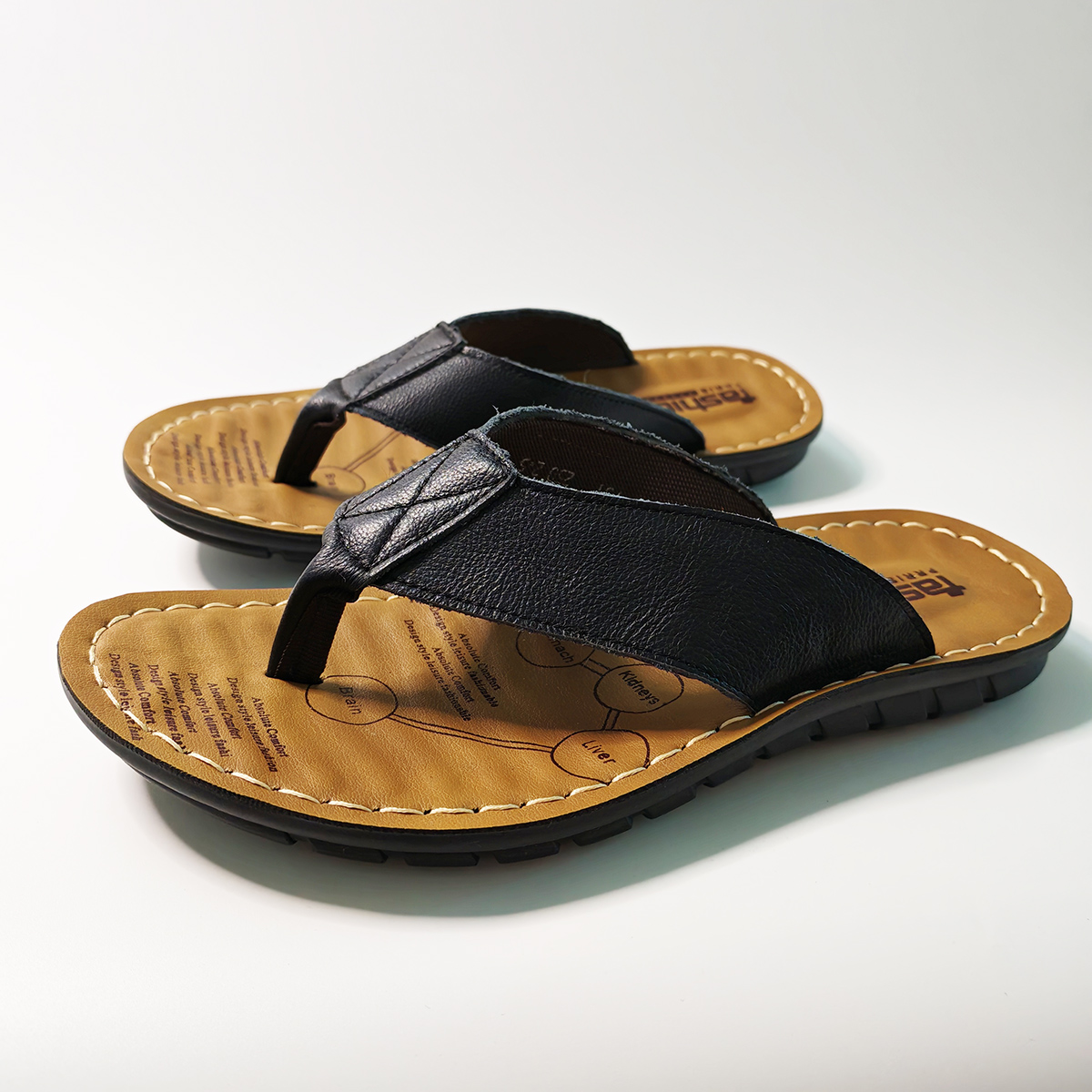 Sepatu Musim Panas Sandal Pria - Flip Flop Leather Men ulasan dan harga