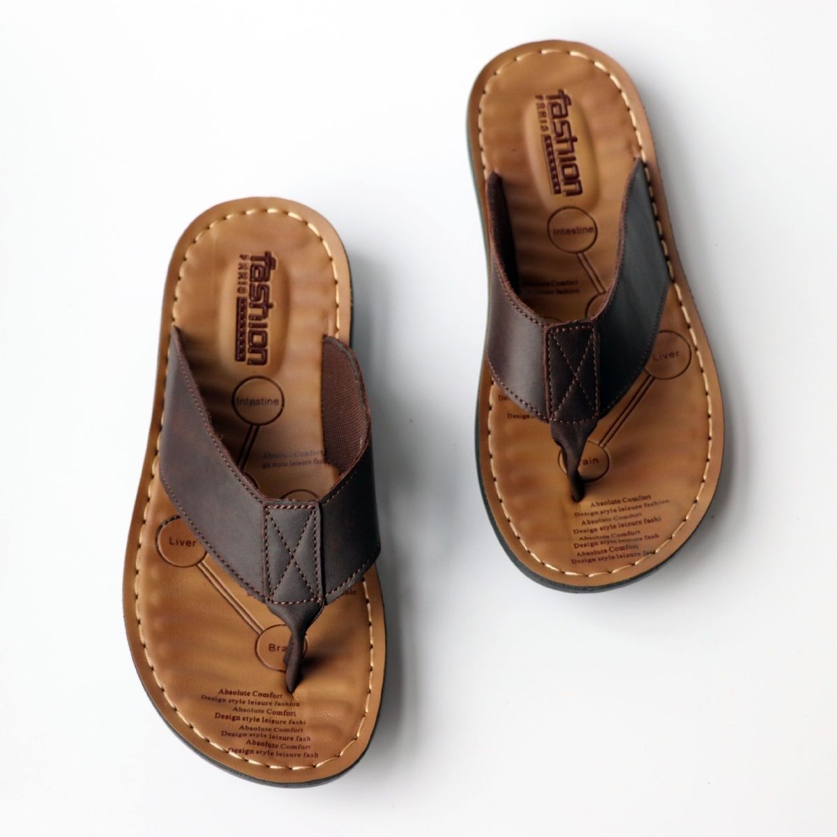 Sepatu Musim Panas Sandal Pria - Flip Flop Leather Men ulasan dan harga