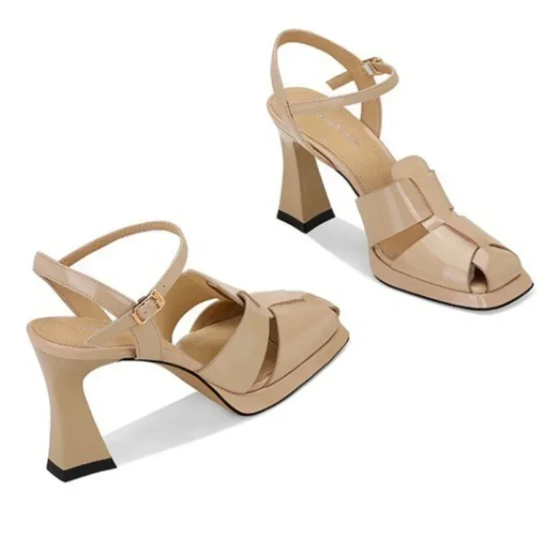 Sandal Hak Tinggi Wanita Sanda - Casual Sandal Leather ulasan dan harga