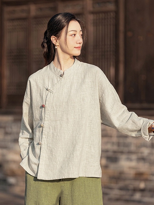 Set Linen Katun Meditasi Zen G - Linen Shirt Breathable ulasan dan harga