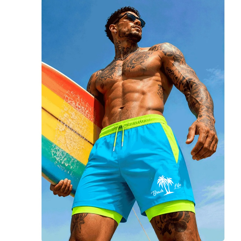 Celana Renang Pria Motif Pohon - Trunks Board Surf ulasan dan harga