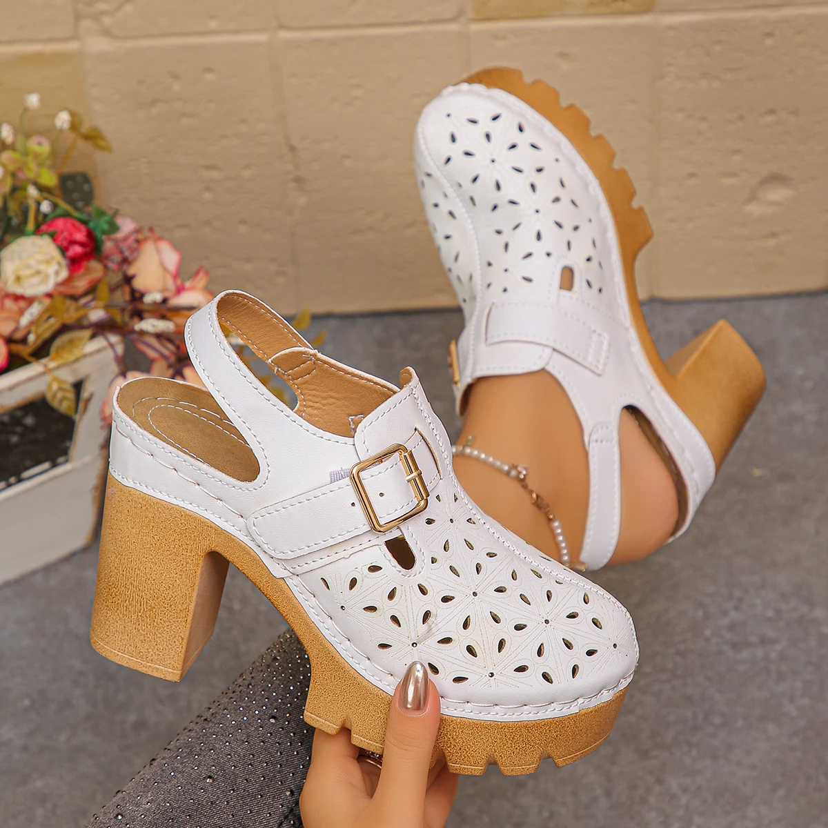 Sandal Wanita Ukuran Besar Hak - Casual Sandal Leather ulasan dan harga