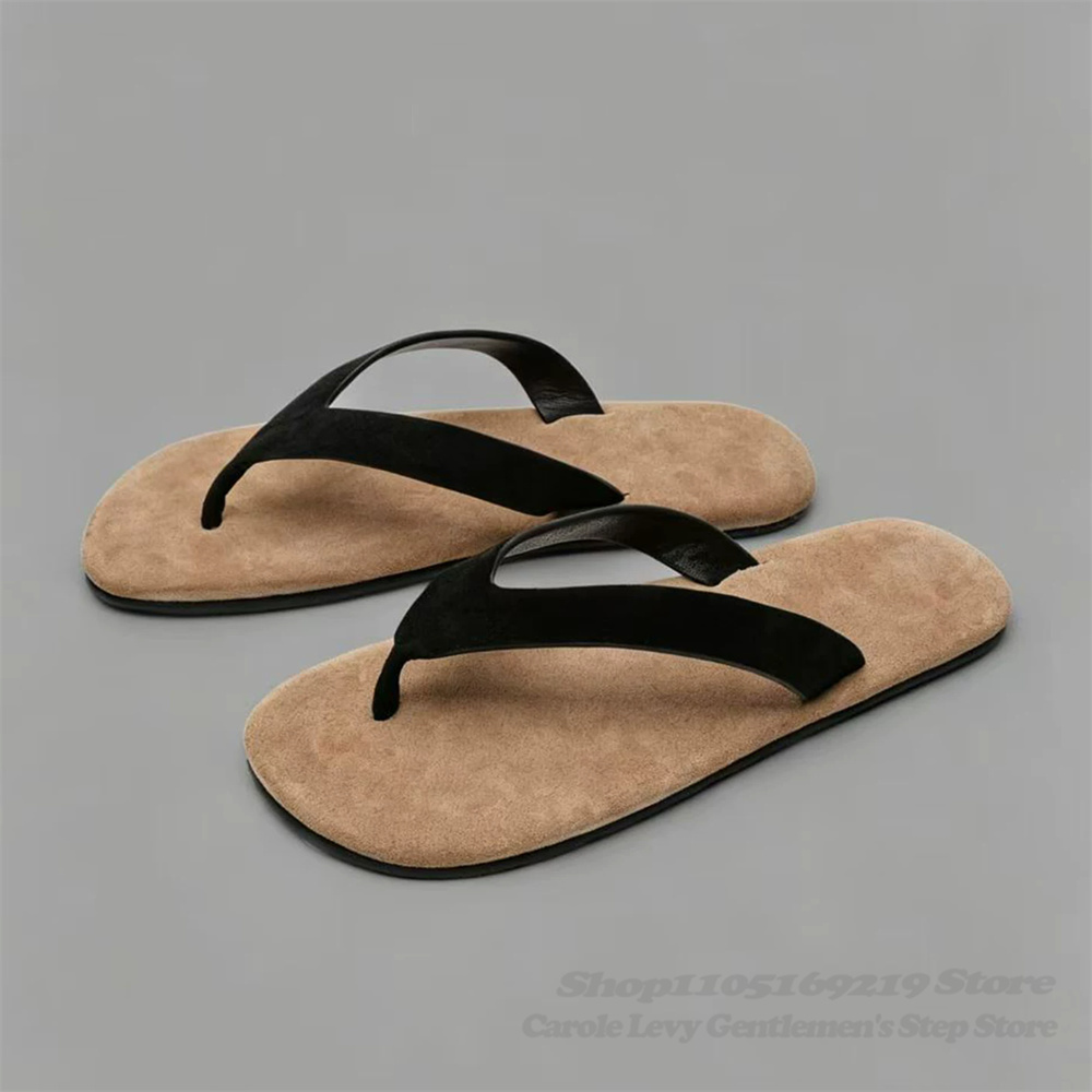 Sandal Jepit Kulit Sapi Gaya V - Flip Flop Leather Men ulasan dan harga