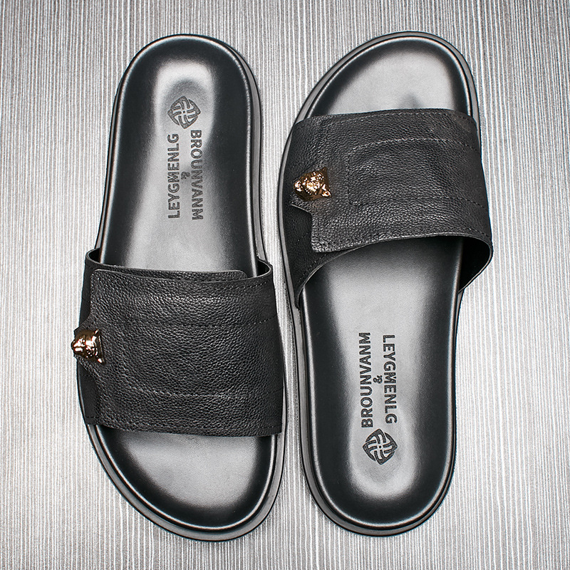 Sandal Kulit Asli Baru 2025 Sa - Flip Flop Leather Men ulasan dan harga