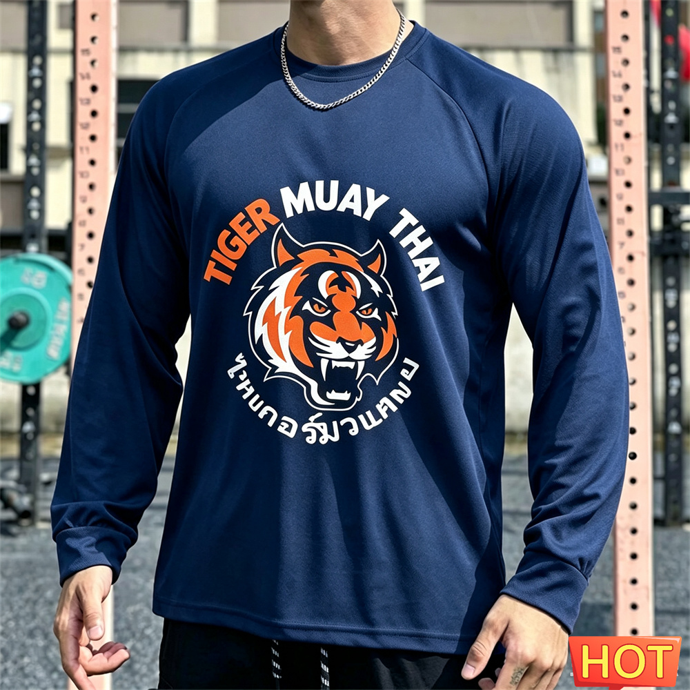 Kaos Lengan Panjang Pria Muay  - Tee Graphic Print ulasan dan harga
