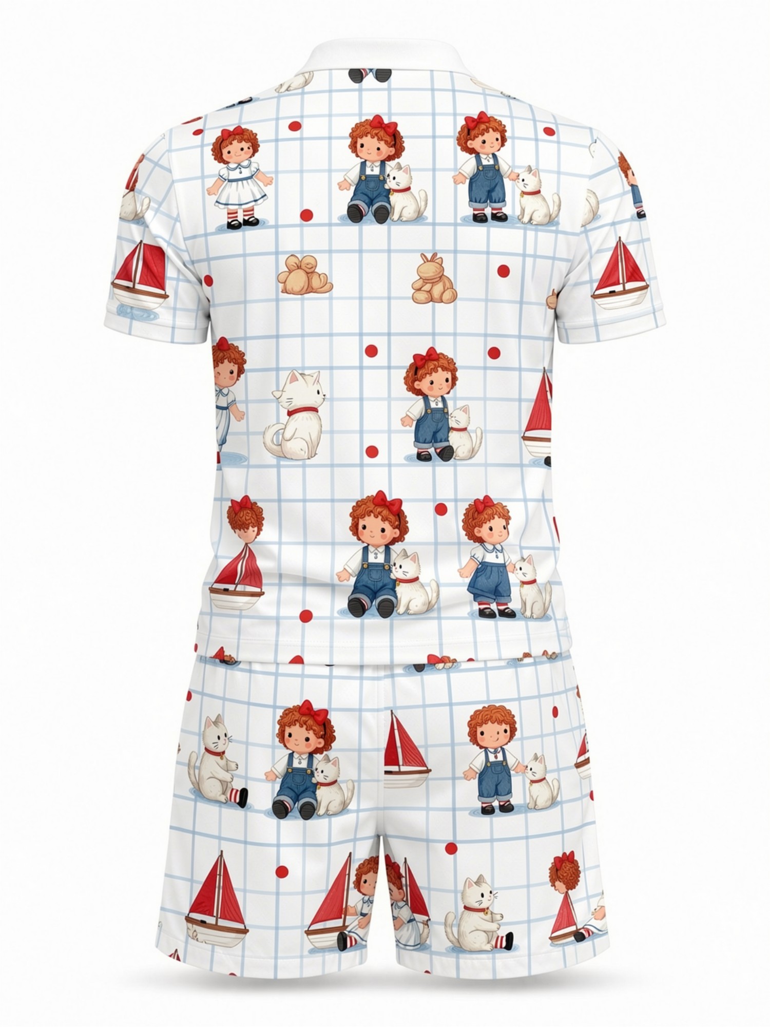 Setelan Kaos Polo Lengan Pende - Resort Shirt Floral ulasan dan harga